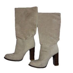 Women’s Fashion Tan High Heel Boots Size 6